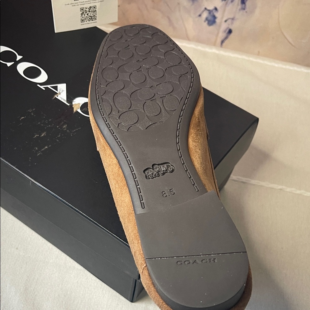 Coach Tan Sculpted C Loafers - Picture 8 of 10